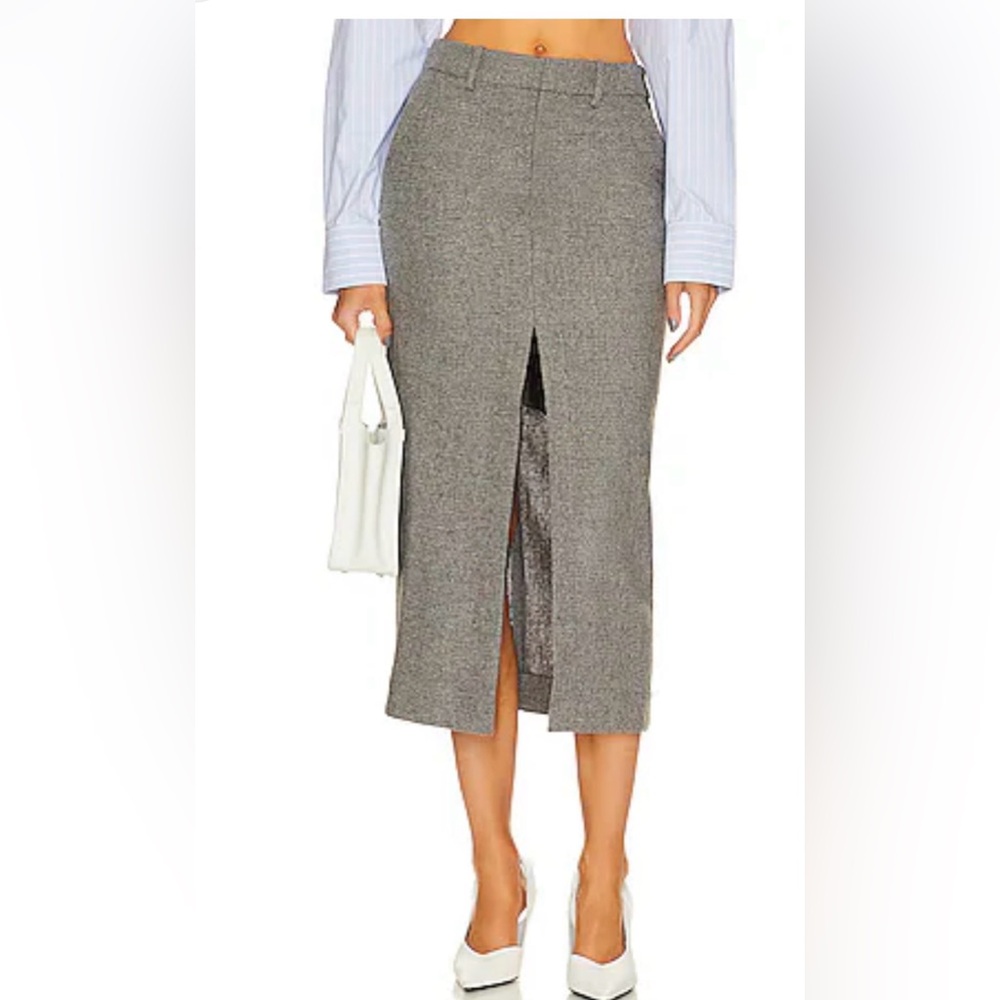 L'Academie Women’s Gray Pencil Skirt Size M